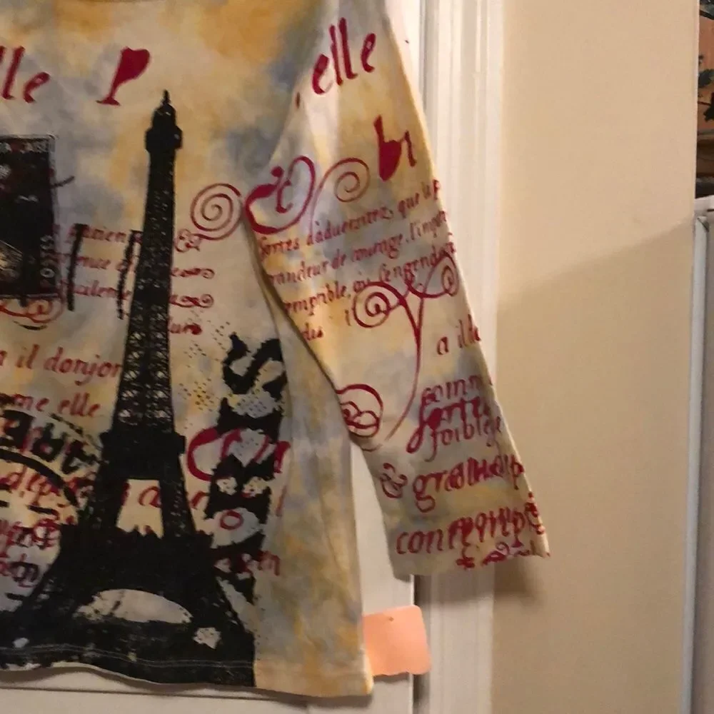 Qu’elle P Vintage top made in France